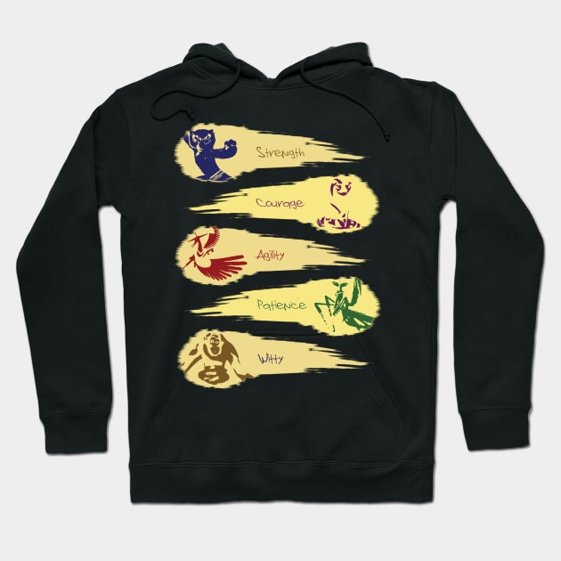 Furious 5 Kung Fu Panda Hoodie by Venk